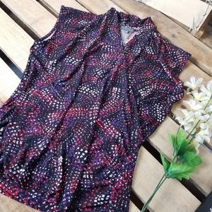 Vince Camuto Faux  wrap  Multi color Top 310